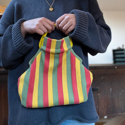 Striped Vintage Knit Bag