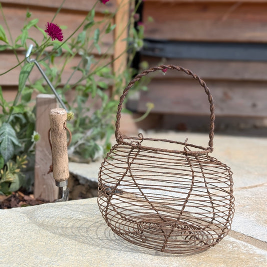 French Wire Round Egg Basket