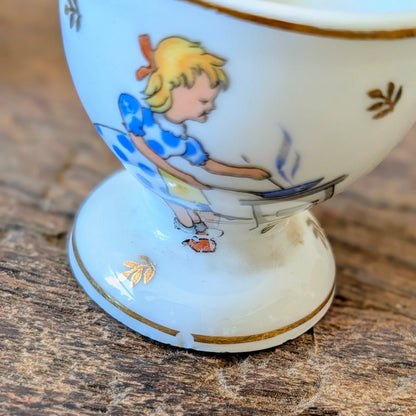 Vintage French Porcelain Children's Egg Cup