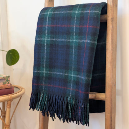 Balmoral Tartan Blanket - Navy and Green
