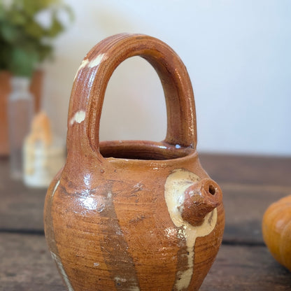 Small French Glazed Earthenware Cruche