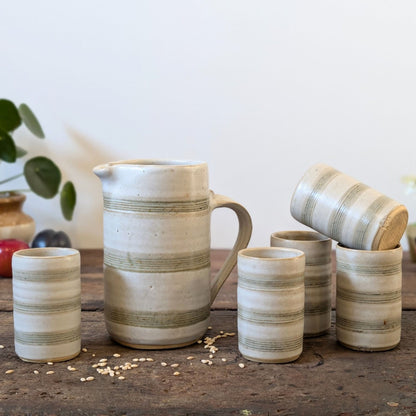 Studio Pottery Jug and Beaker Set