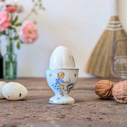 Vintage French Porcelain Children's Egg Cup