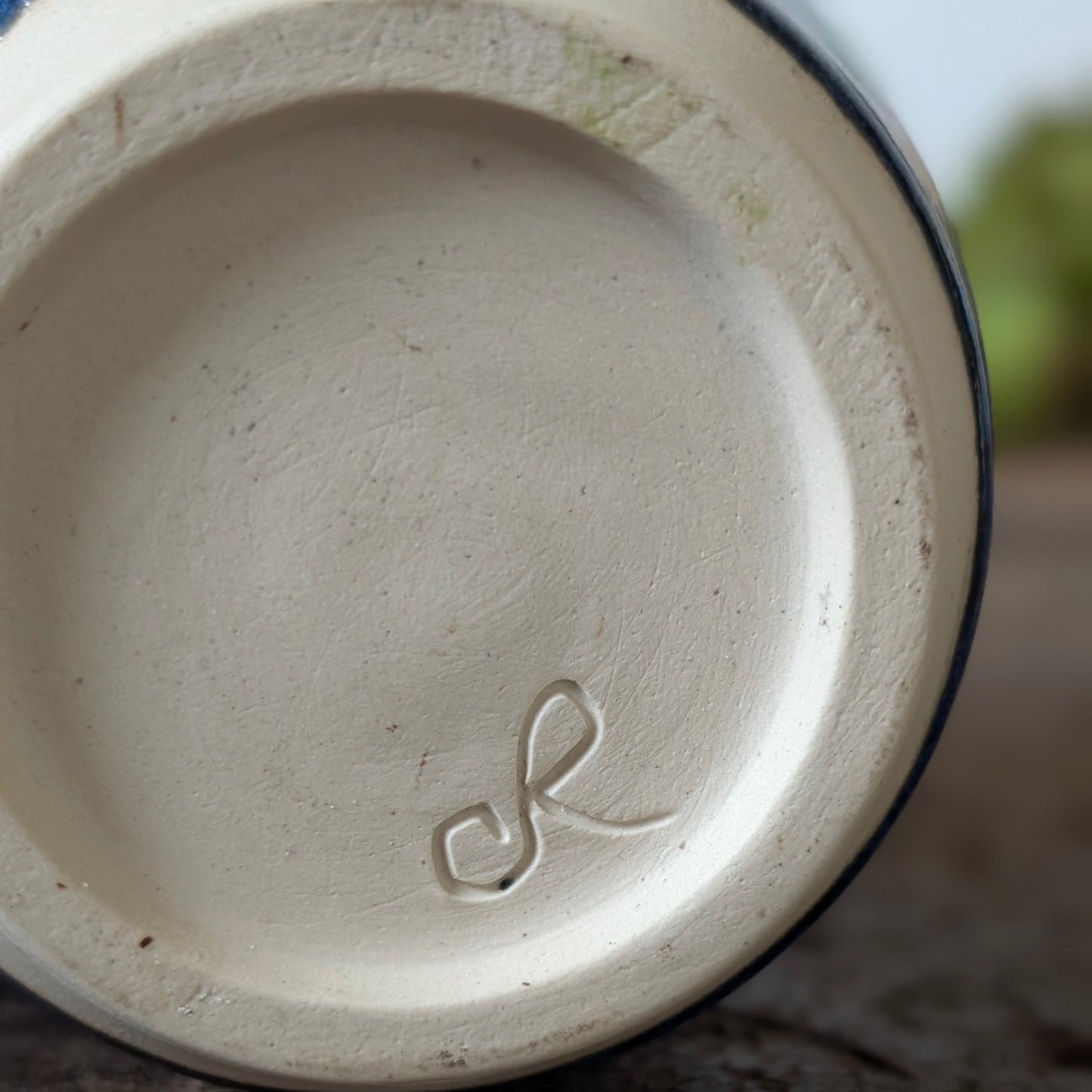 Small Blue and White Studio Pottery Mug
