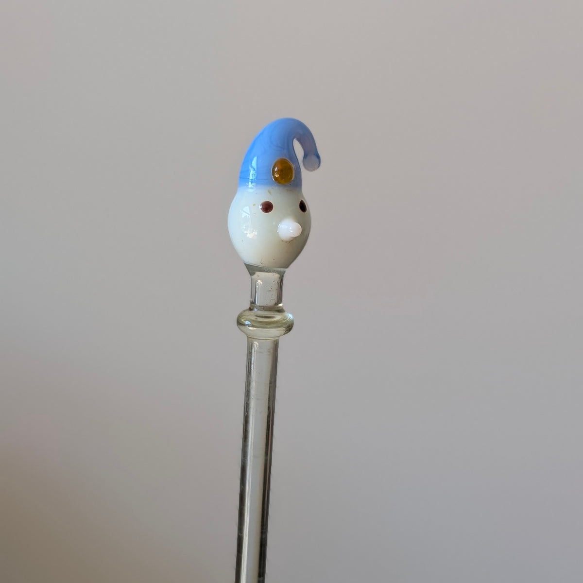 Set of Hand-Blown Glass Animal Cocktail Swizzle Sticks, Murano Style