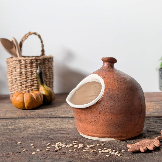 Studio Pottery Warm Brown Salt Pig