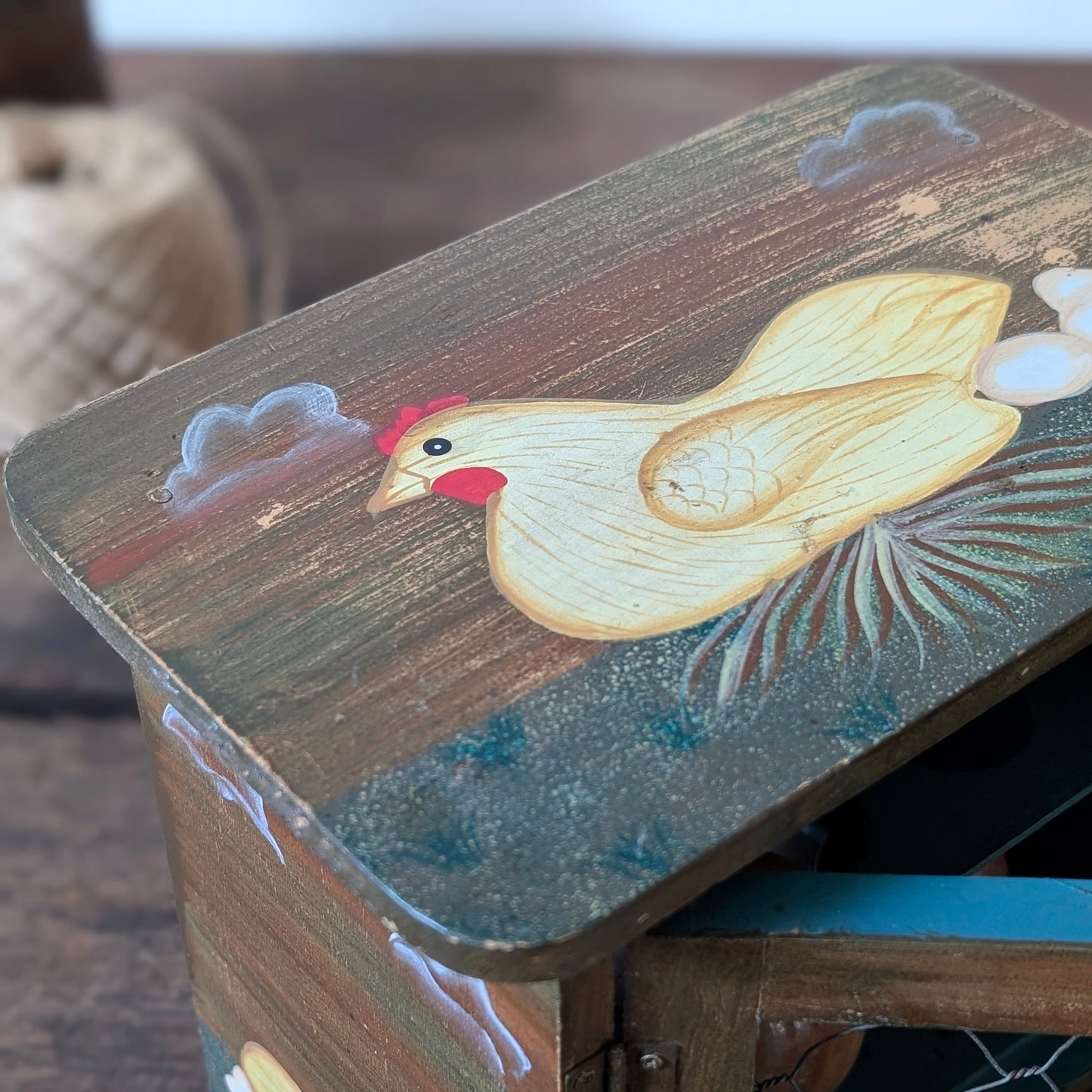 Wooden Country Style Egg Box Holder