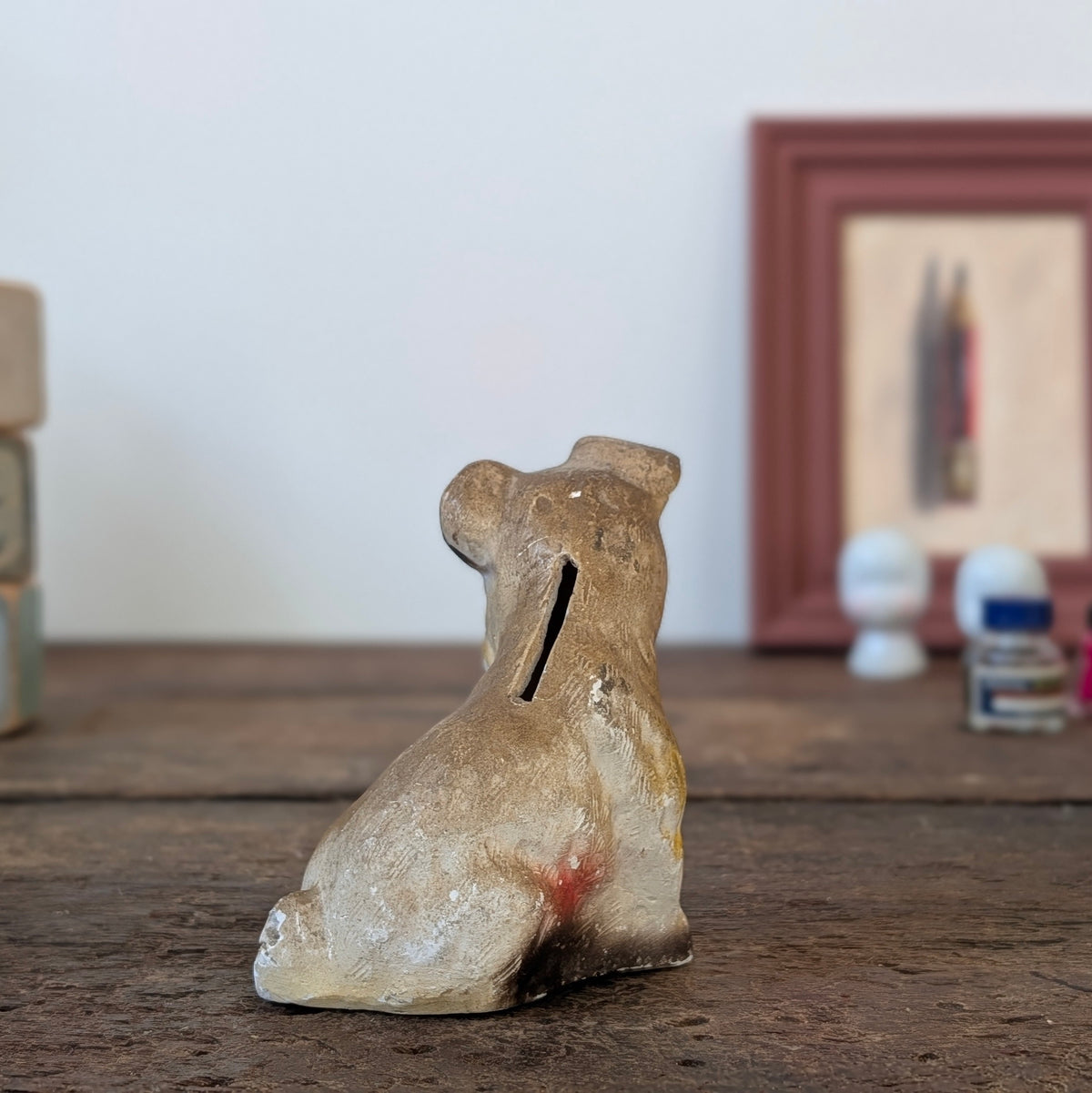 Carnival Chalkware Terrier Dog Money Box
