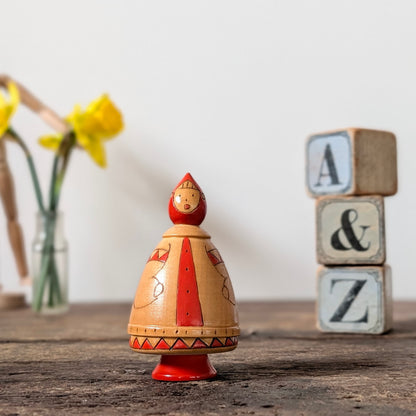 Wooden Folk Art Doll 'Pot'