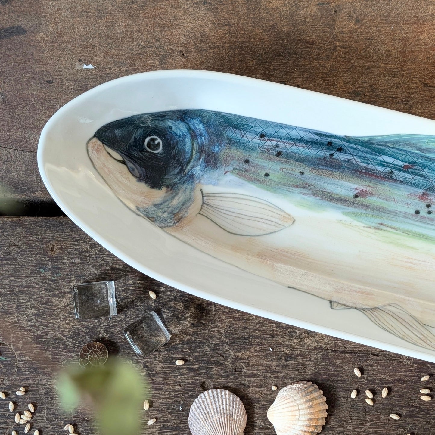 Highland Stoneware Extra Large Salmon Dish Platter
