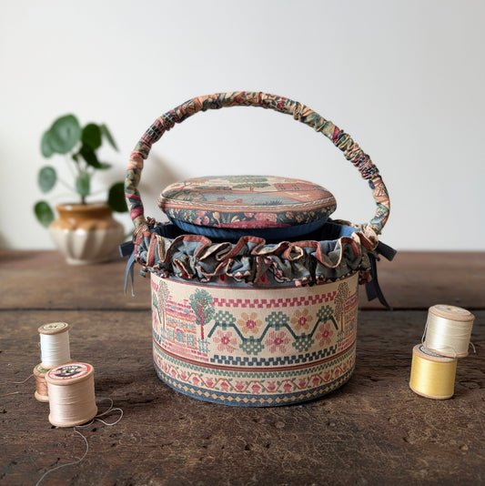 Vintage Fabric Sewing Box