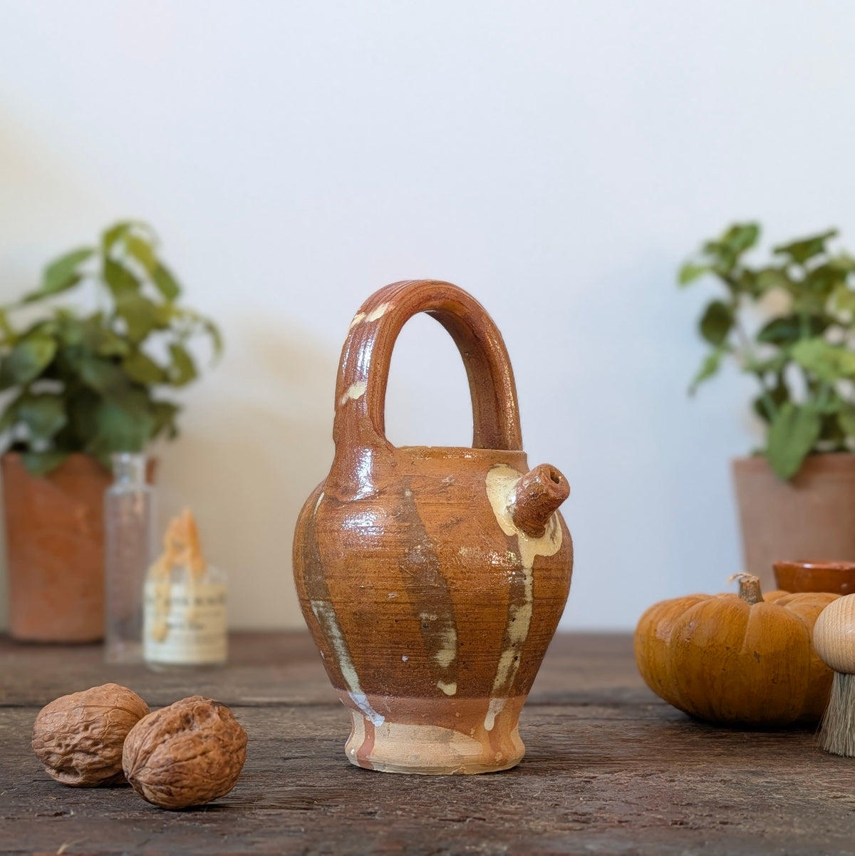 Small French Glazed Earthenware Cruche