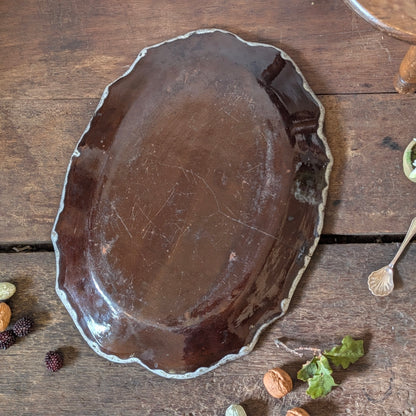 18th Century Rouen Faïence Blue and White Serving Platter