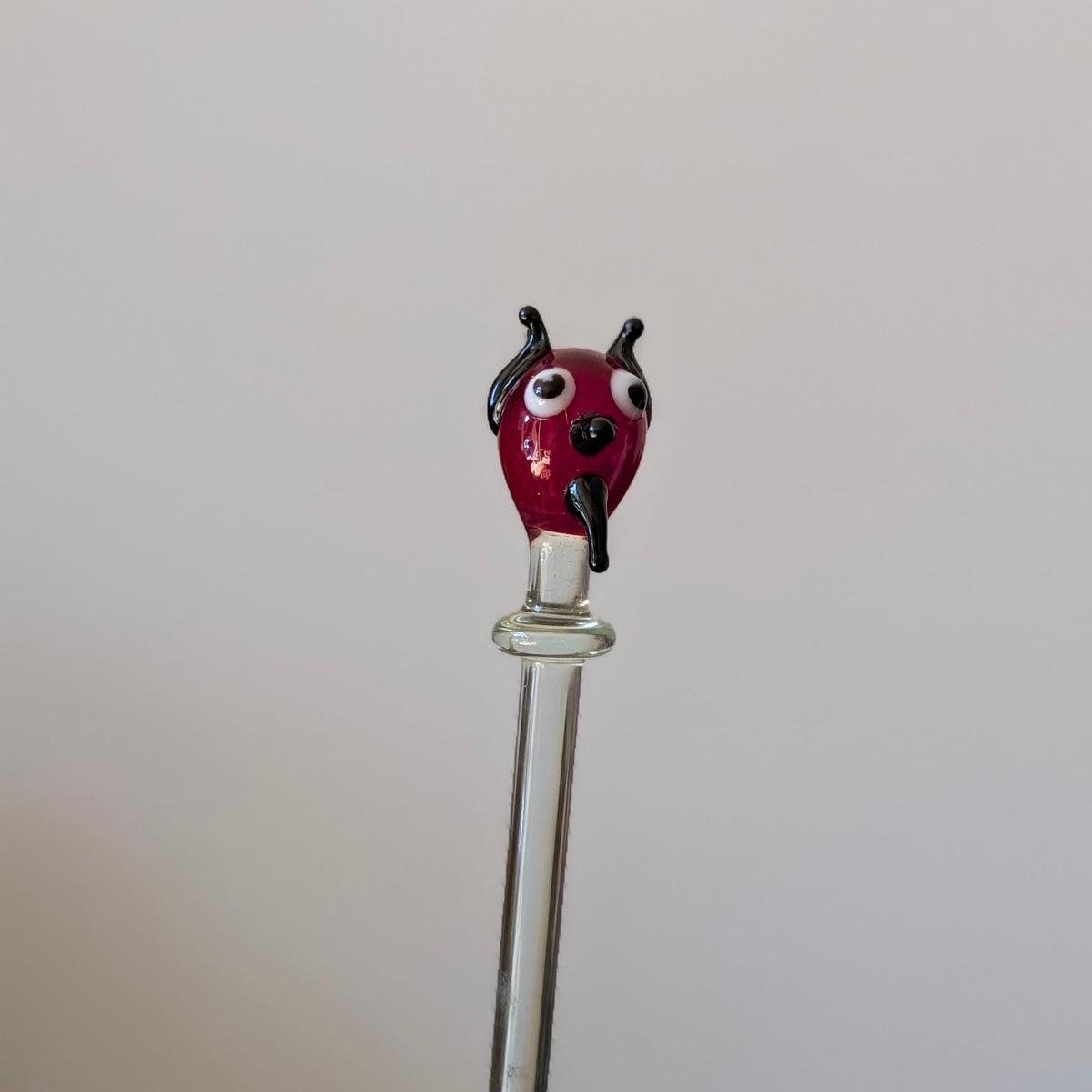 Set of Hand-Blown Glass Animal Cocktail Swizzle Sticks, Murano Style