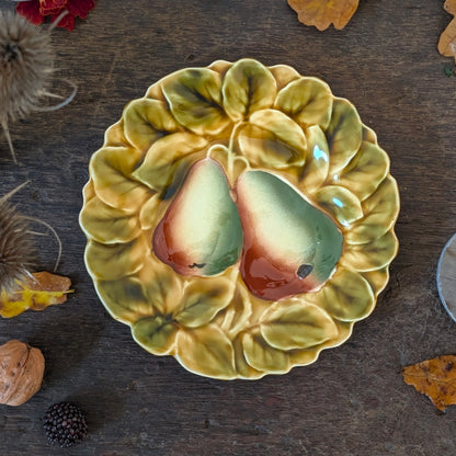 Sarreguemines Majolica Pear Plate
