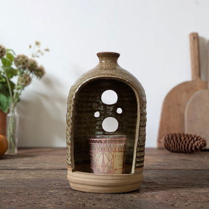 Studio Pottery Lantern Candle Holder