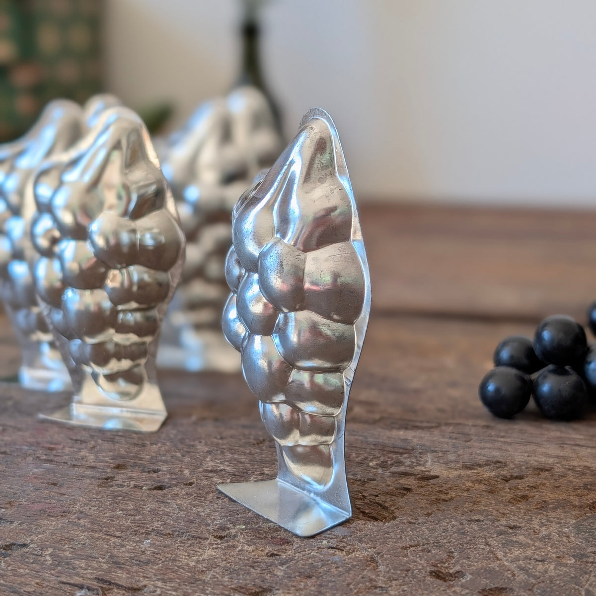 Set of Six Metal Grape Jelly Moulds