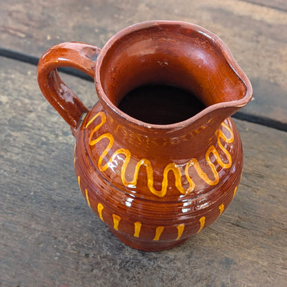 Brown Glazed French Earthenware Jug