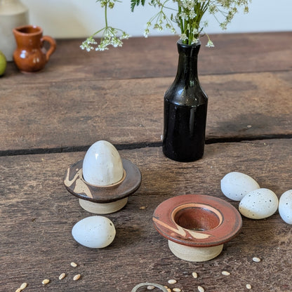 Rare Mid-century Robert/Sheila Fournier Lacock Studio Pottery Egg Cups