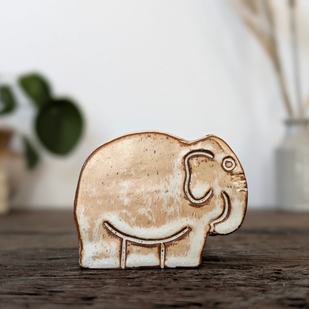 Studio Pottery Ceramic Elephant Toast Rack