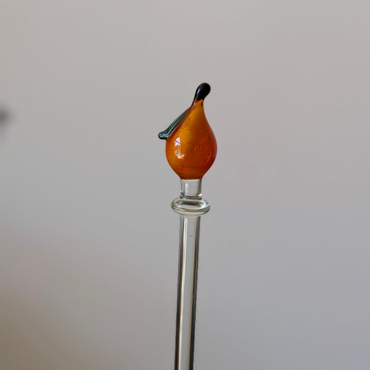 Set of Hand-Blown Glass Animal Cocktail Swizzle Sticks, Murano Style