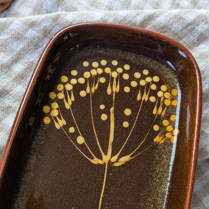 Studio Pottery Cow Parsley Dish