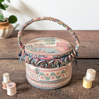 Vintage Fabric Sewing Box