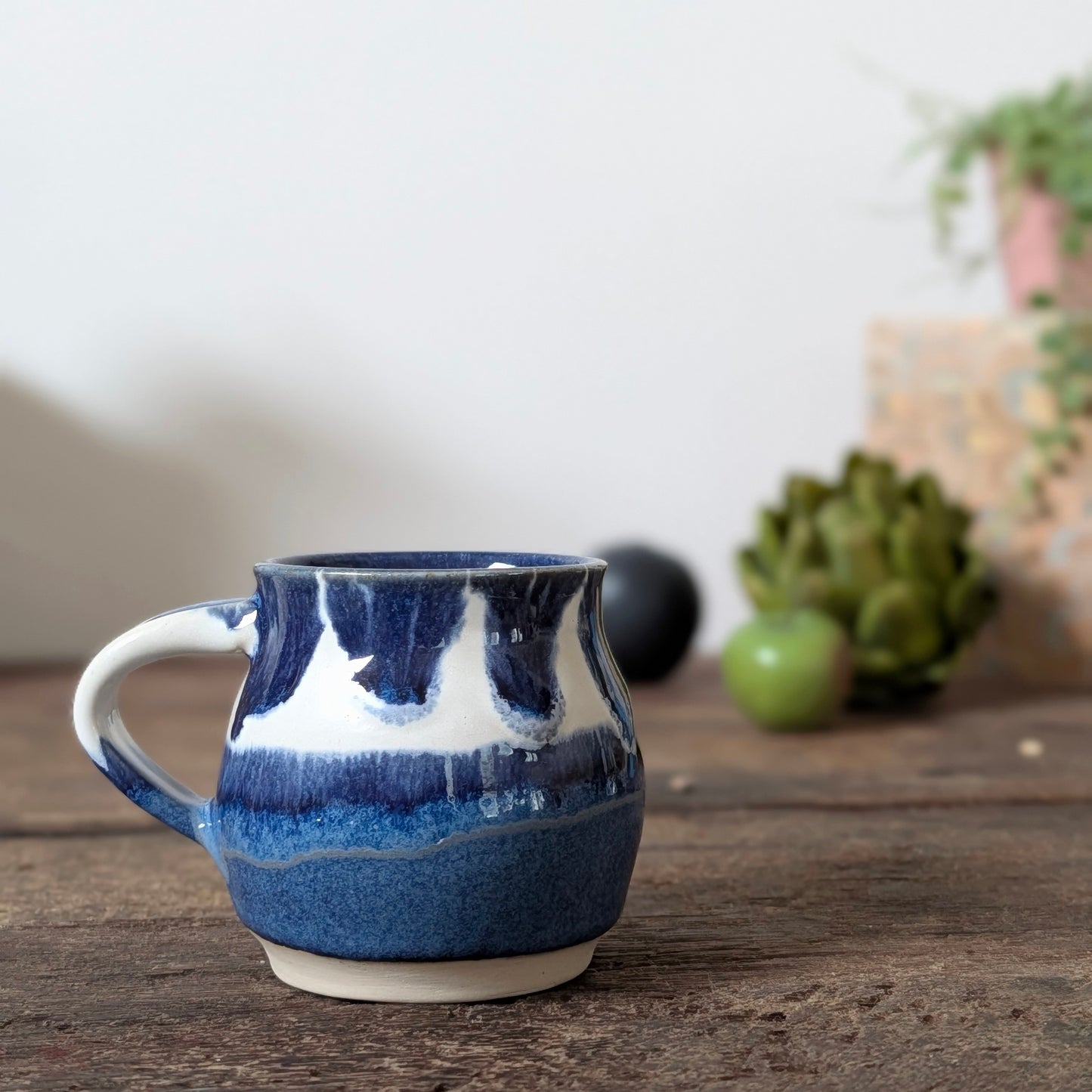 Small Blue and White Studio Pottery Mug
