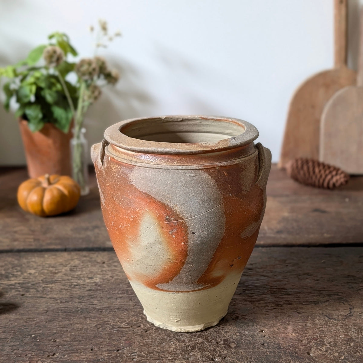 French Confit Pot with Swirl Glaze