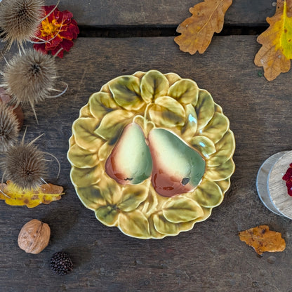 Sarreguemines Majolica Pear Plate