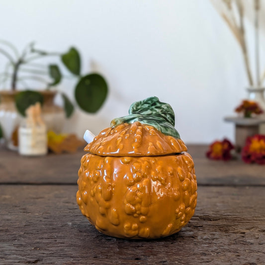 Majolica Bordello Pinheiro Gourd Preserve Pot