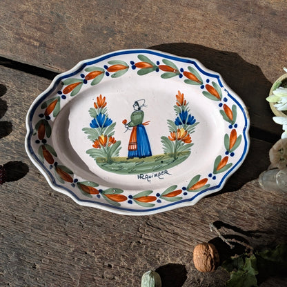 Hand-Painted French Quimper Pottery Plate