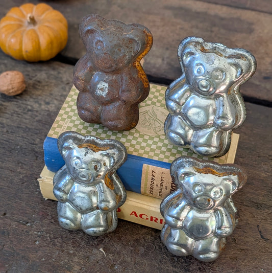Set of Four Teddy Bear Moulds