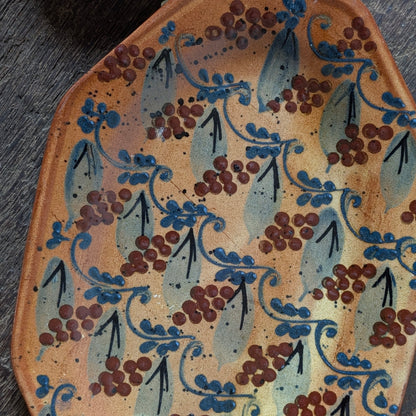 Terracotta FF Griffi Corsica Painted Dish