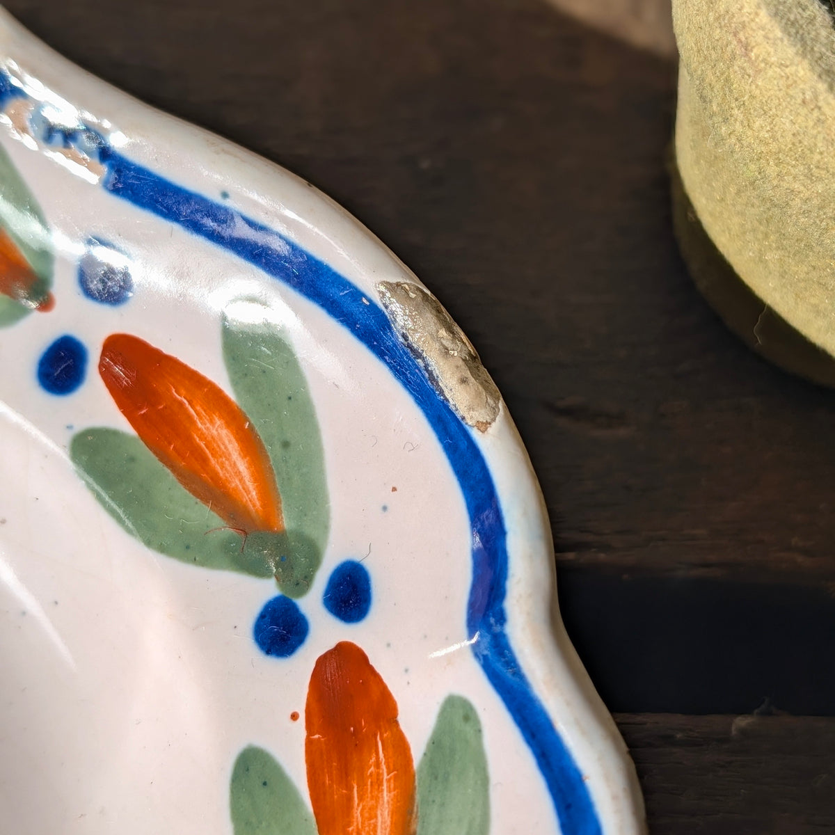 Hand-Painted French Quimper Pottery Plate