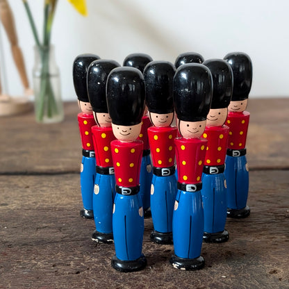 Vintage Wooden Soldier Skittles Set (Small)
