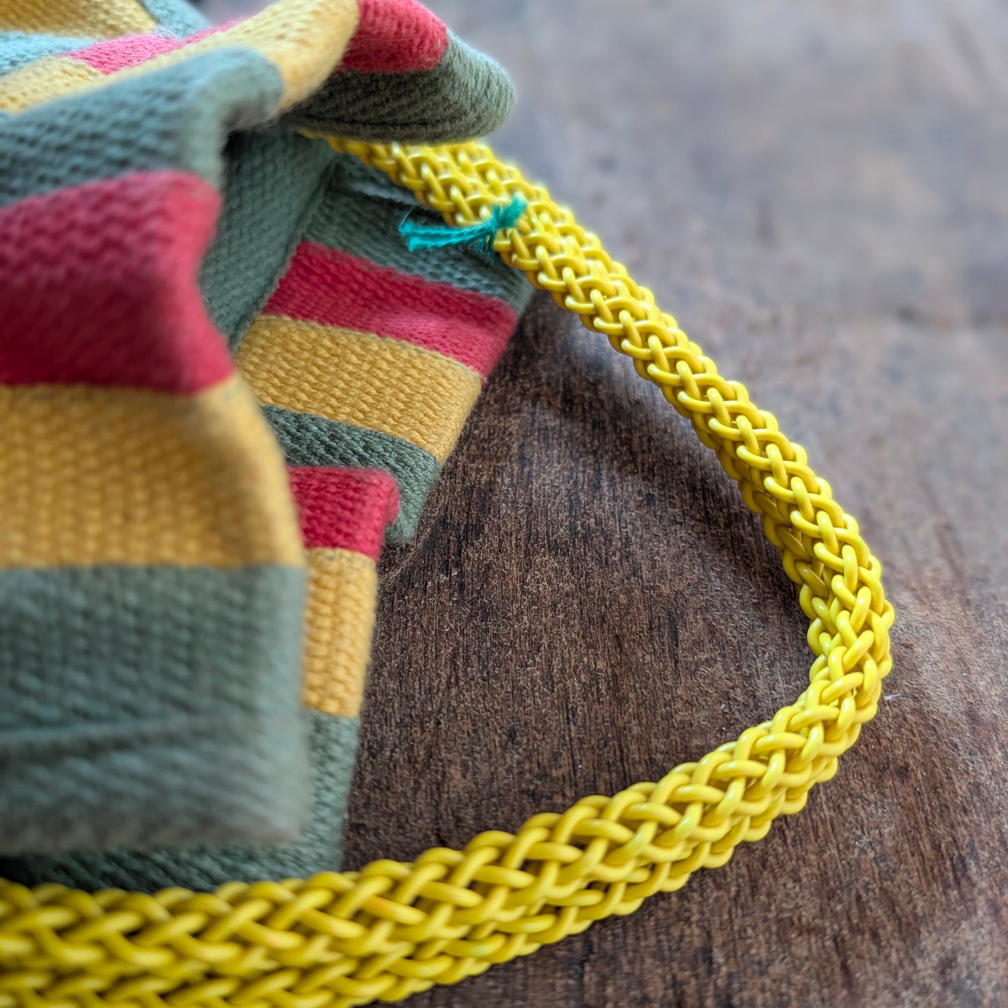 Striped Vintage Knit Bag