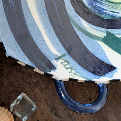 Large Abstract Studio Pottery Art Dish