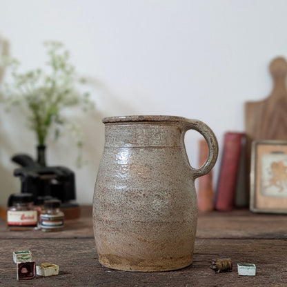 French Salt-Glazed Stoneware Jug