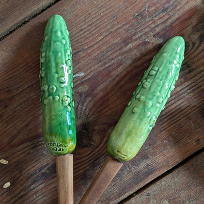 Unusual Secla Vintage Pickle Salad Servers