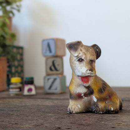 Carnival Chalkware Terrier Dog Money Box