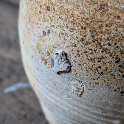 Two Tone French Vintage Stoneware Bottle