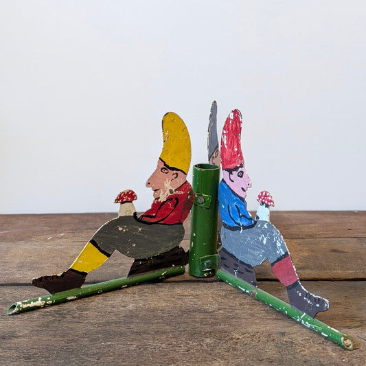 RARE German Elf Christmas Feather Tree Stand