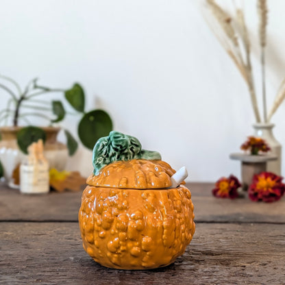 Majolica Bordello Pinheiro Gourd Preserve Pot