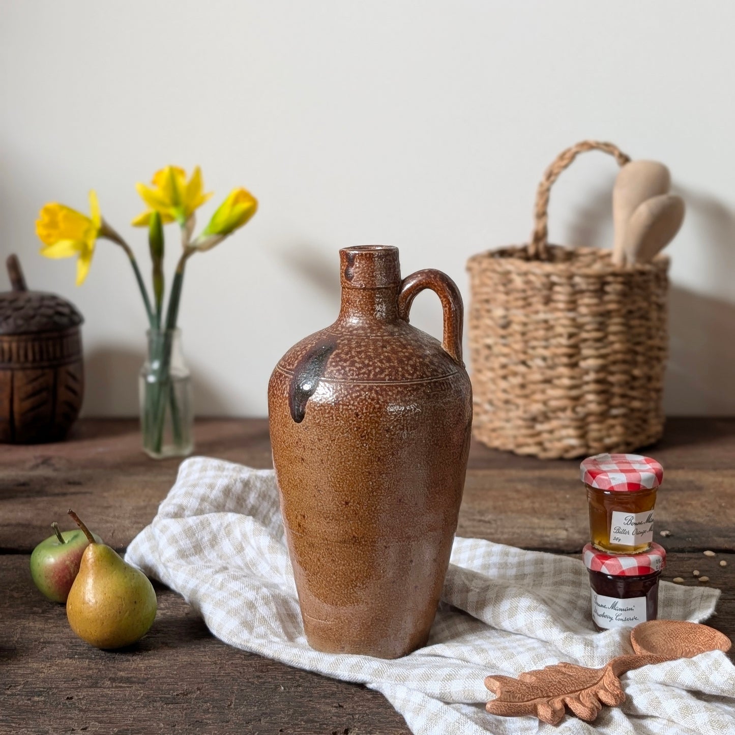 Portuguese Salt Glazed Stoneware Bottle
