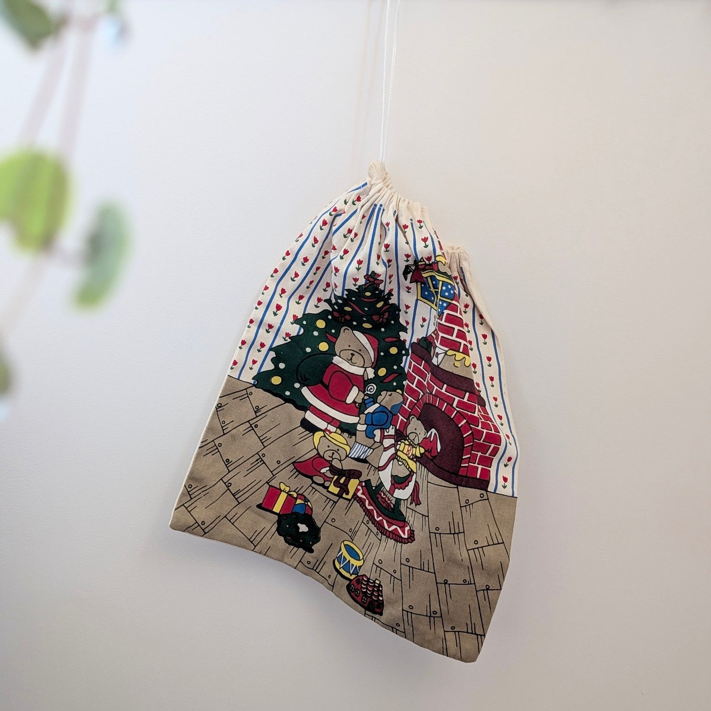 Vintage Christmas Bear Bag