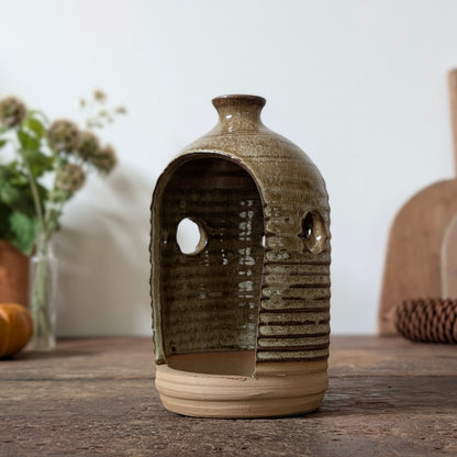 Studio Pottery Lantern Candle Holder