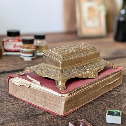 Ornate Brass Stamp Box