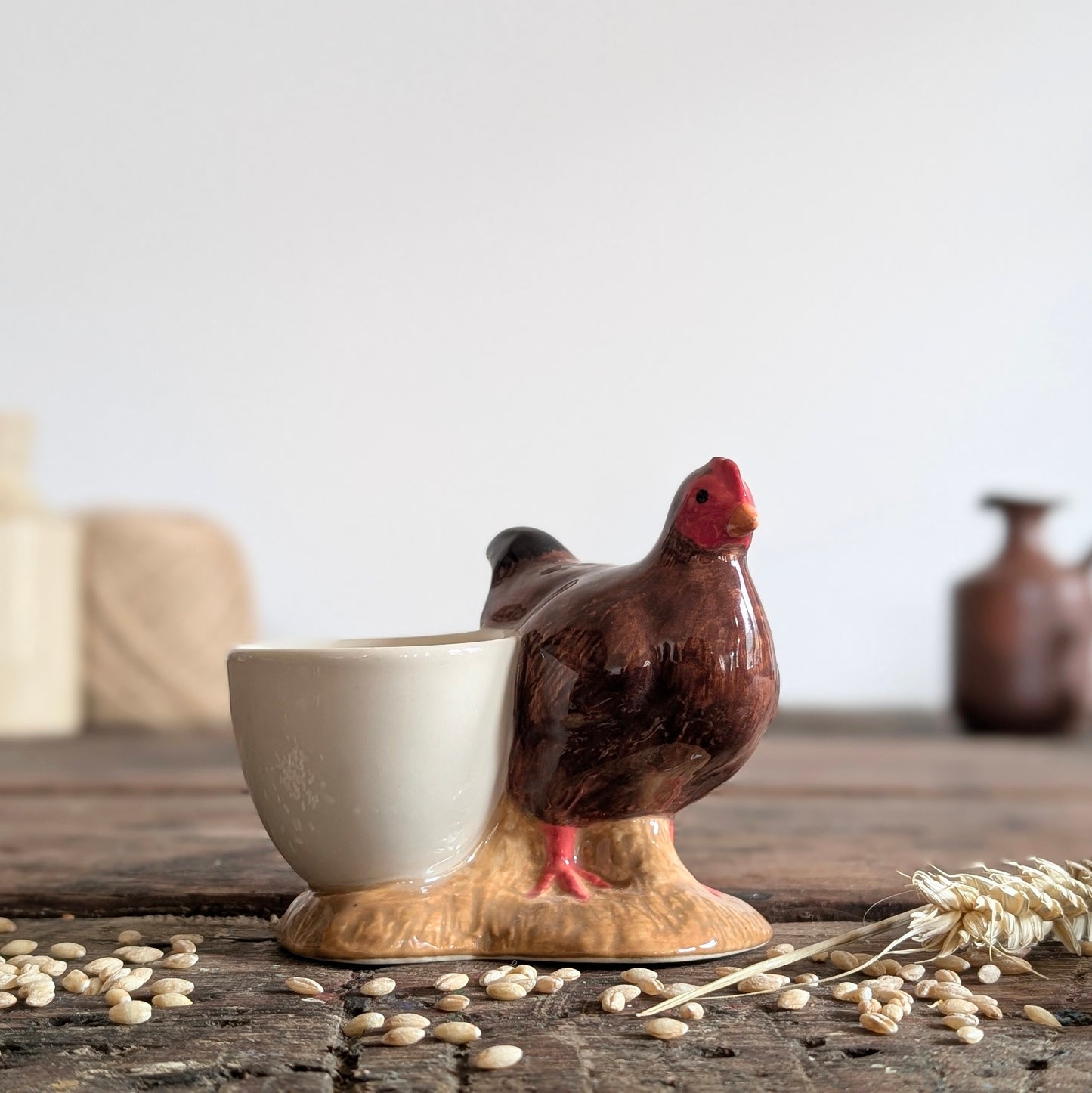 Quail Ceramics Hen Egg Cup - Brown