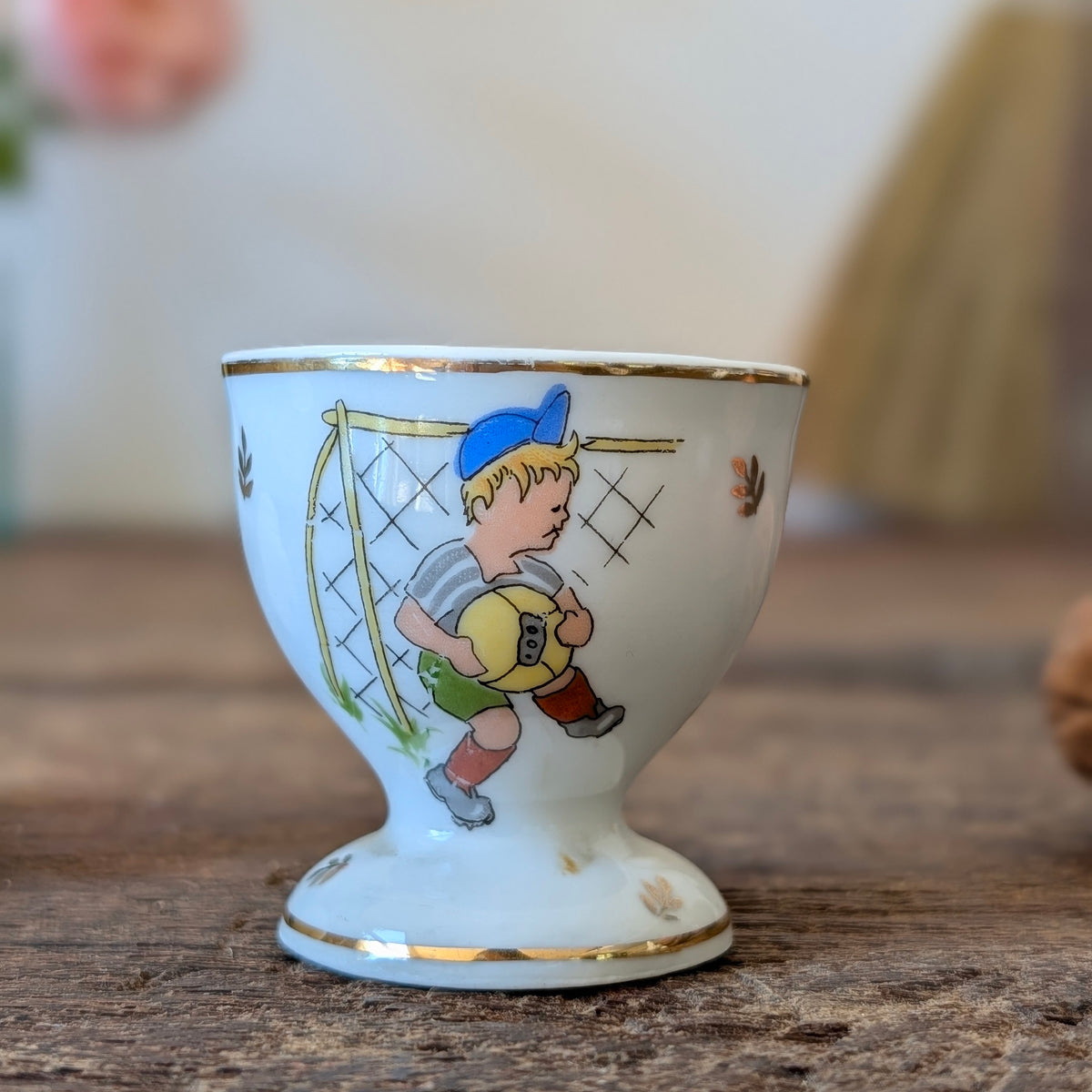 Vintage French Porcelain Children's Egg Cup